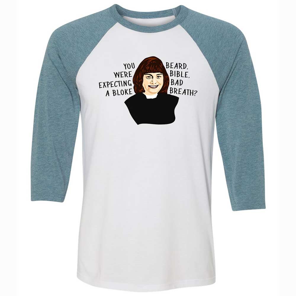 Unisex 3/4 Baseball Tee - WVSBCPKE - White/Denim - 3