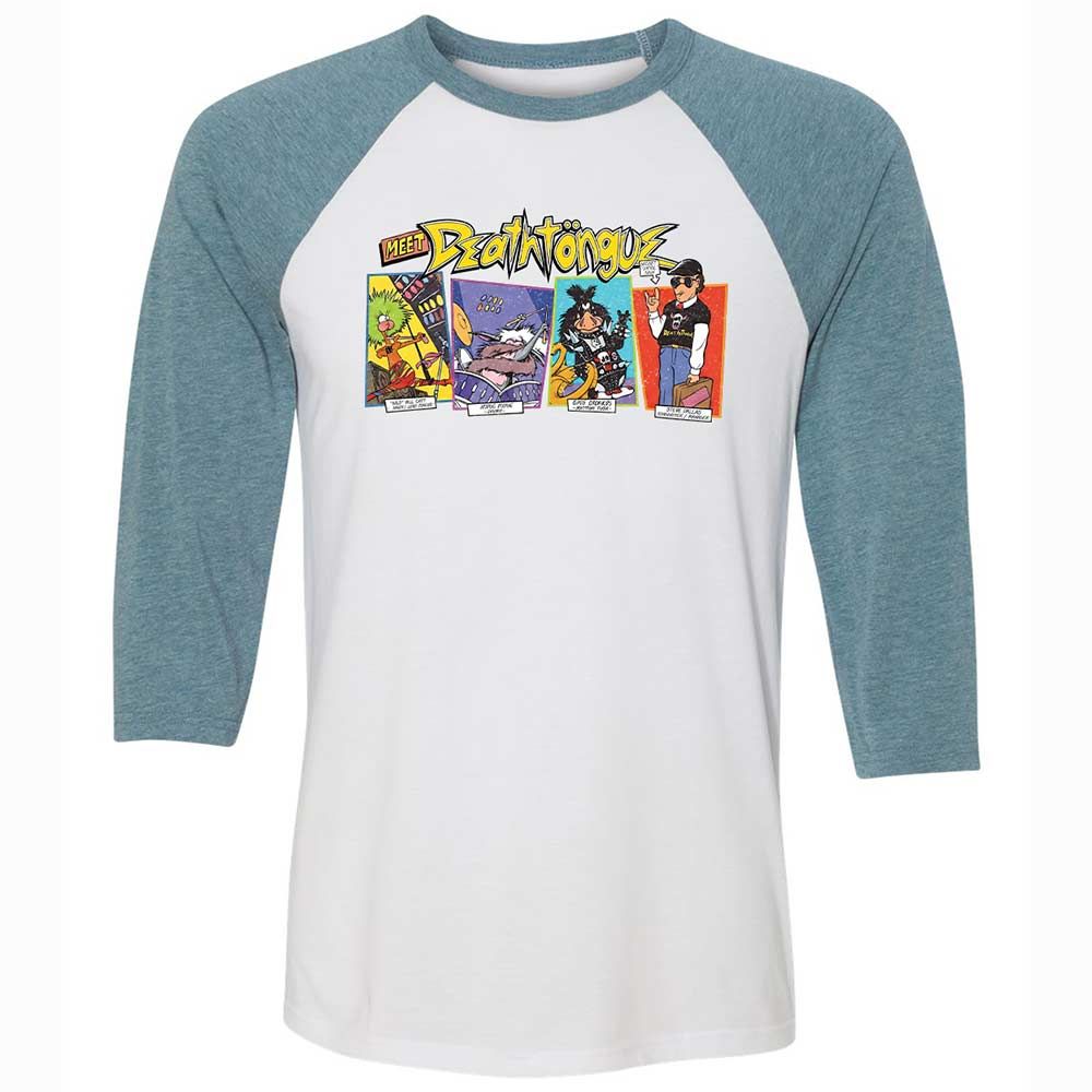 Unisex 3/4 Baseball Tee - C93LDF1K - White/Denim - 3