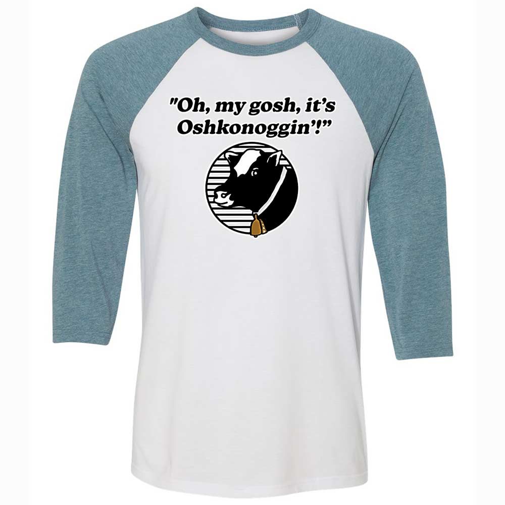Unisex 3/4 Baseball Tee - PN9DQE4U - White/Denim - 3