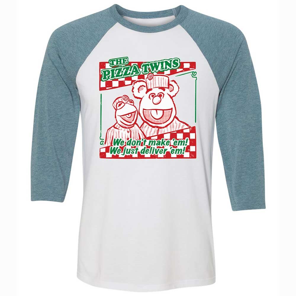 Unisex 3/4 Baseball Tee - BCR7WXEF - White/Denim - 3