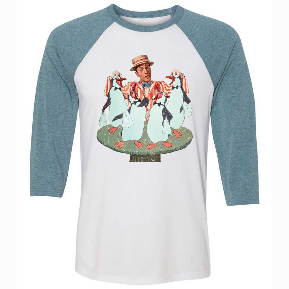 Unisex 3/4 Baseball Tee - R6H2YD4N - White/Denim - 3