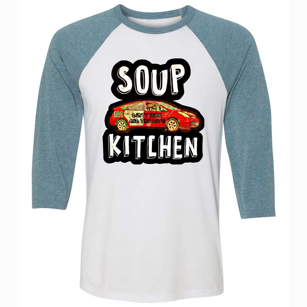 Unisex 3/4 Baseball Tee - TM68UEML - White/Denim - 3