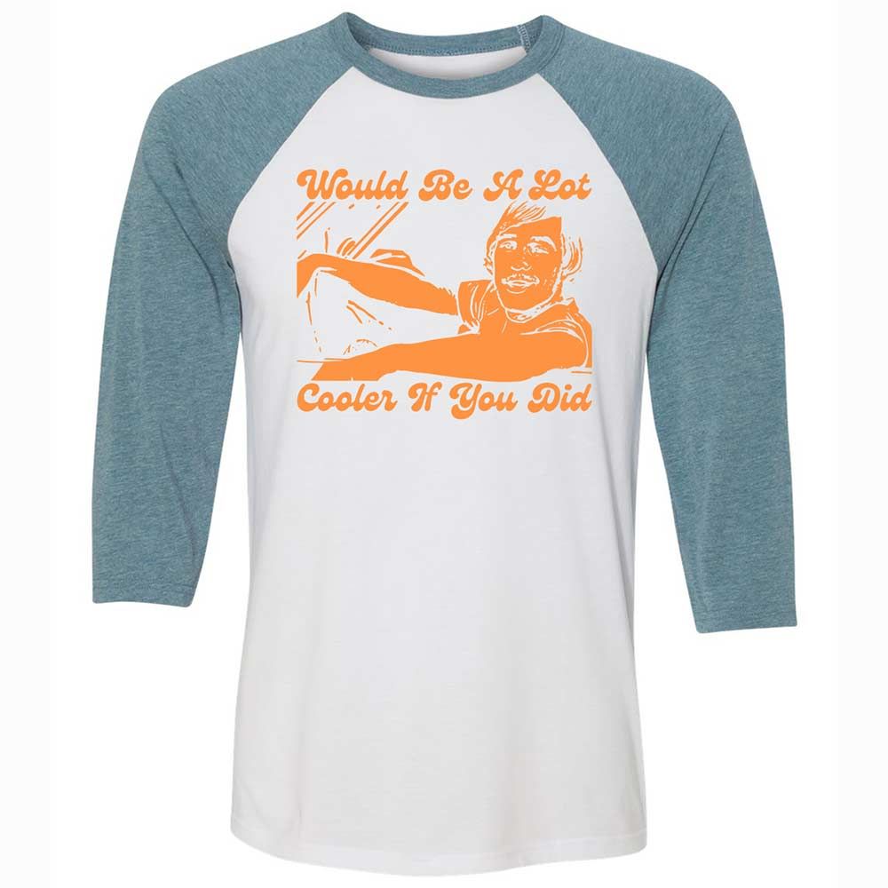 Unisex 3/4 Baseball Tee - FK6ABK5P - White/Denim - 3