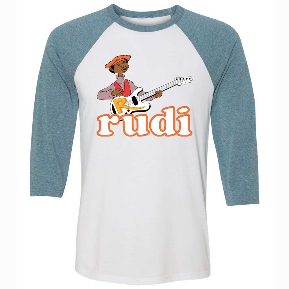 Unisex 3/4 Baseball Tee - VBP5SVSS - White/Denim - 3