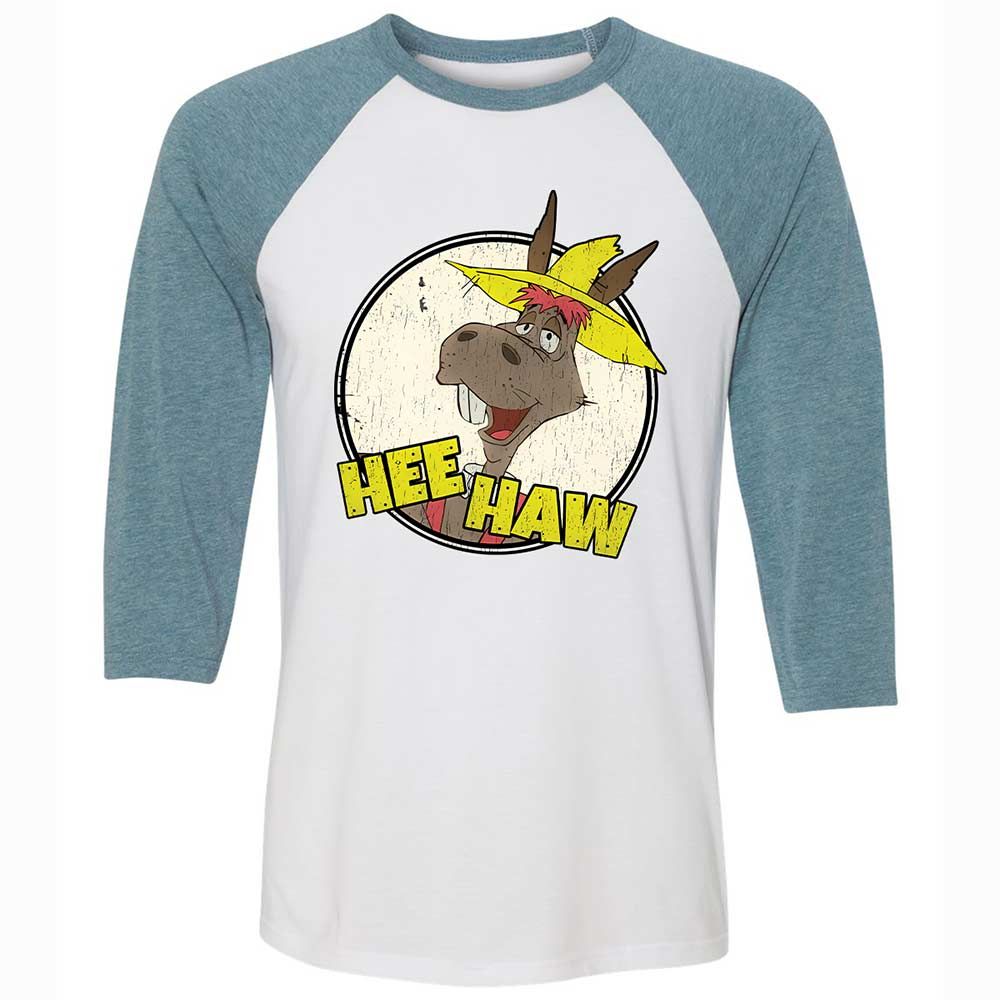 Unisex 3/4 Baseball Tee - BKL6PLKN - White/Denim - 3