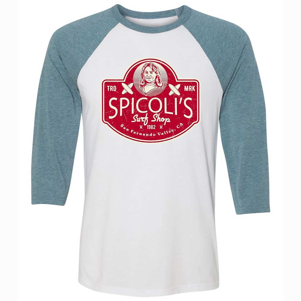 Unisex 3/4 Baseball Tee - WARP5K7X - White/Denim - 3