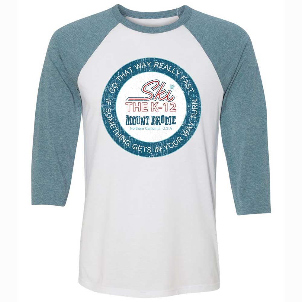 Unisex 3/4 Baseball Tee - 8HL8D4UY - White/Denim - 3