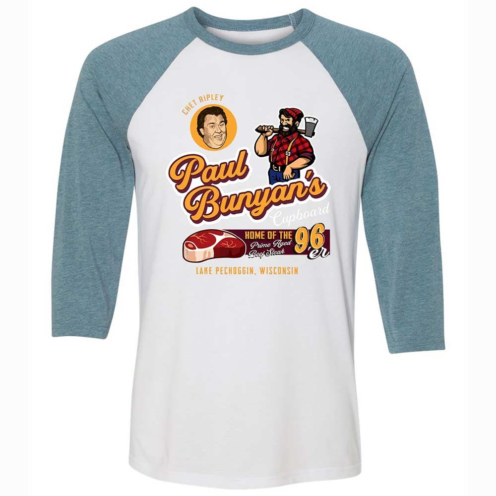 Unisex 3/4 Baseball Tee - AYGLA6T4 - White/Denim - 3