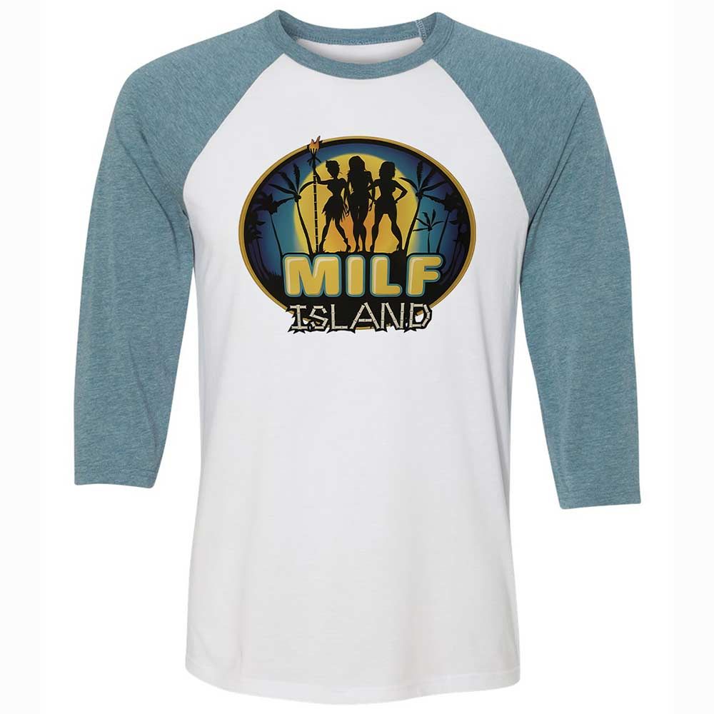 Unisex 3/4 Baseball Tee - 5VPRWUKY - White/Denim - 3