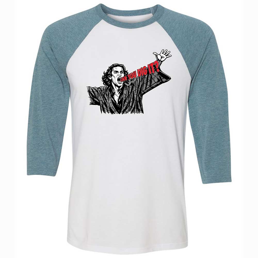 Unisex 3/4 Baseball Tee - PH8DBUKU - White/Denim - 3