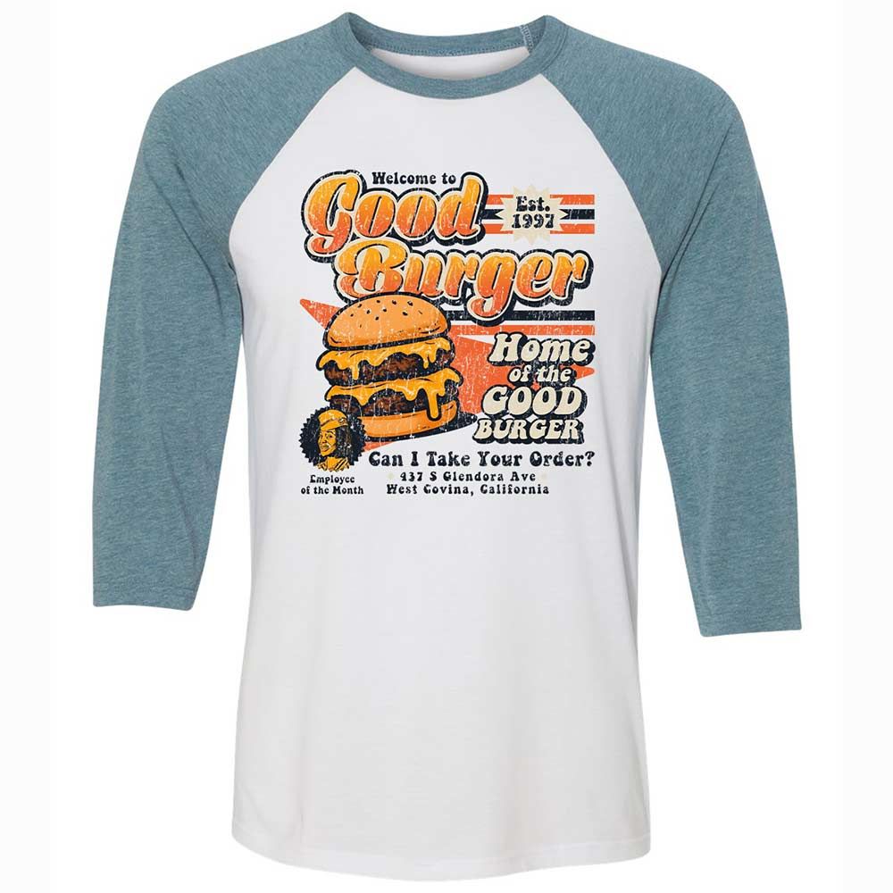 Unisex 3/4 Baseball Tee - ZFDWNVK1 - White/Denim - 3