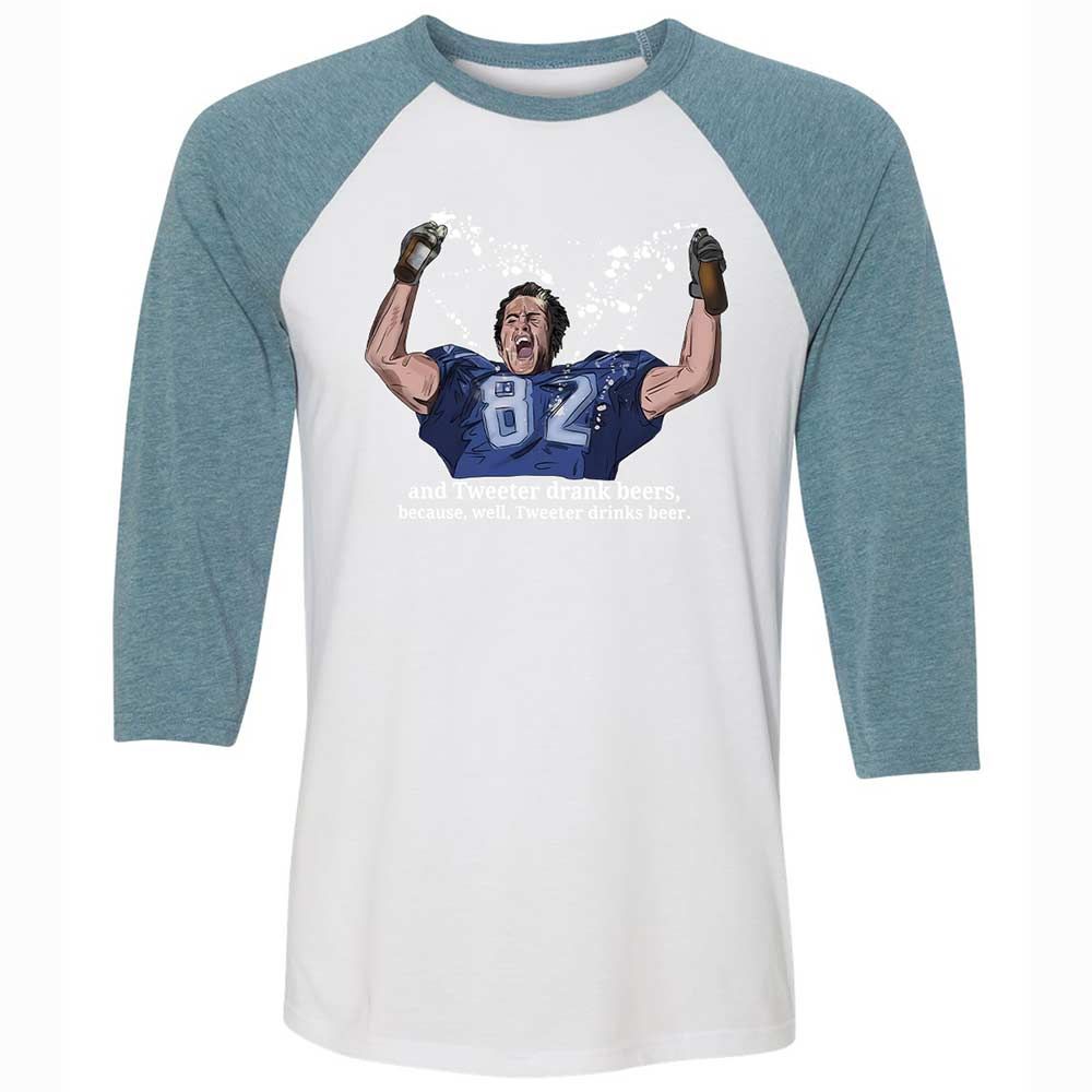 Unisex 3/4 Baseball Tee - 9LGMM1S7 - White/Denim - 3