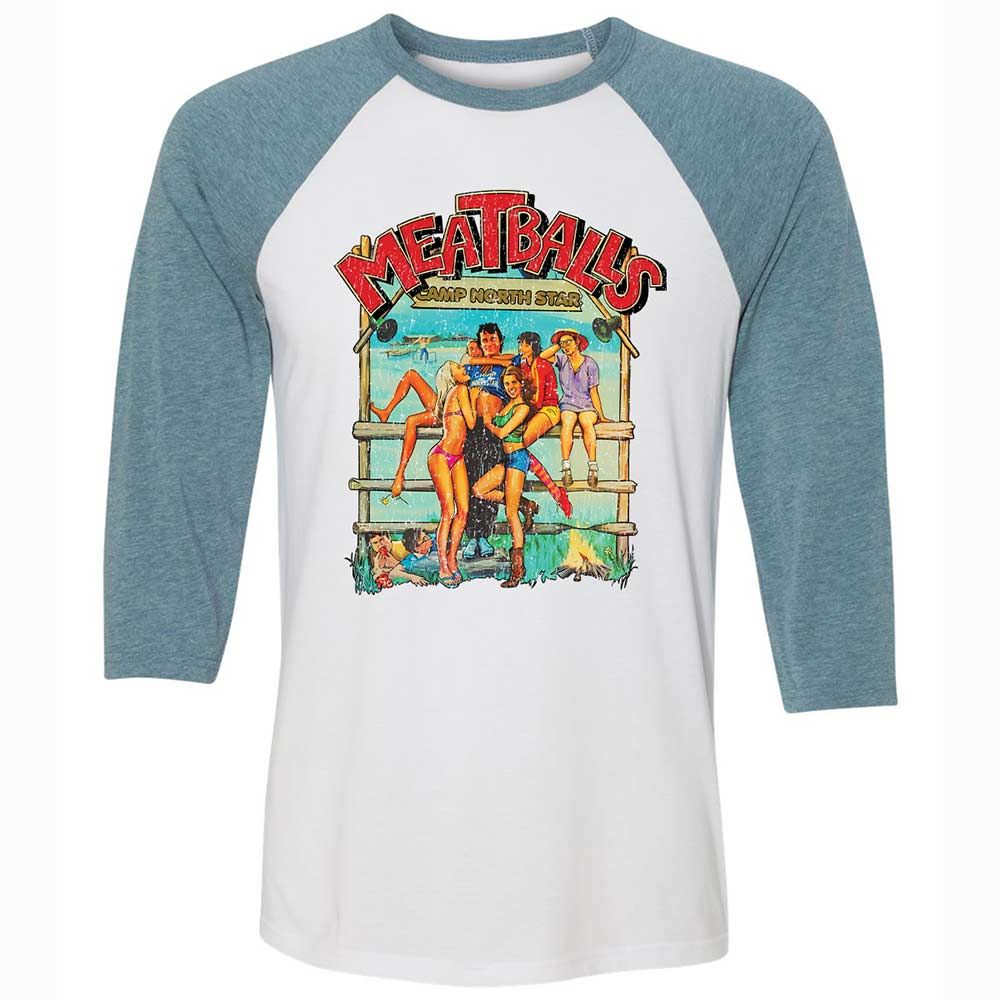Unisex 3/4 Baseball Tee - 9RS8YAGH - White/Denim - 3