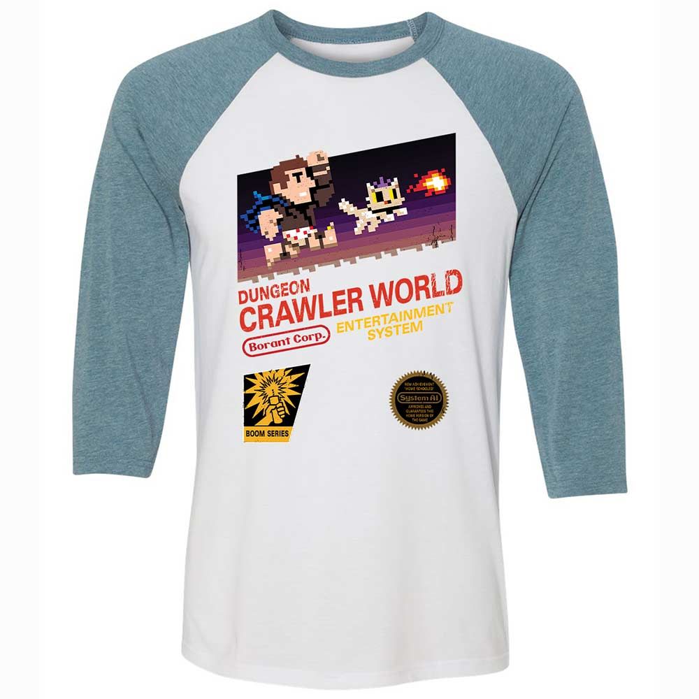 Unisex 3/4 Baseball Tee - BFQV8UXM - White/Denim - 3
