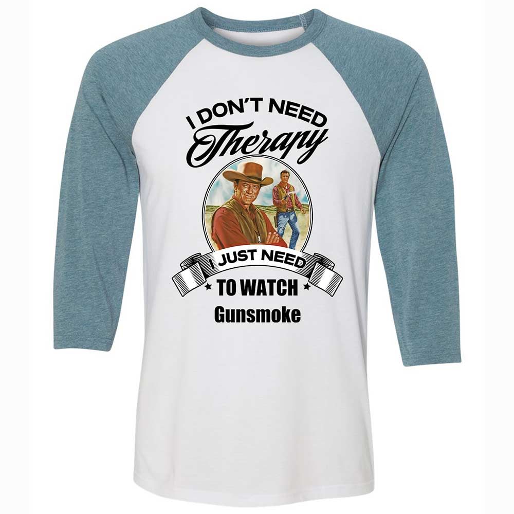 I Don't Need Therapy - White/Denim - 3