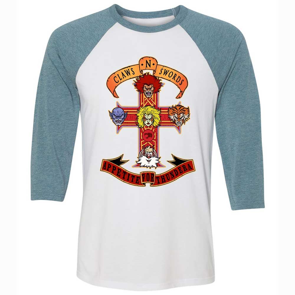 Unisex 3/4 Baseball Tee - L6G85Y86 - White/Denim - 3