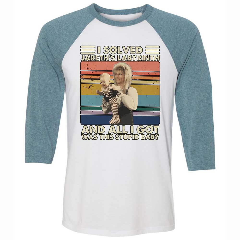 Unisex 3/4 Baseball Tee - MWA2V3R2 - White/Denim - 3
