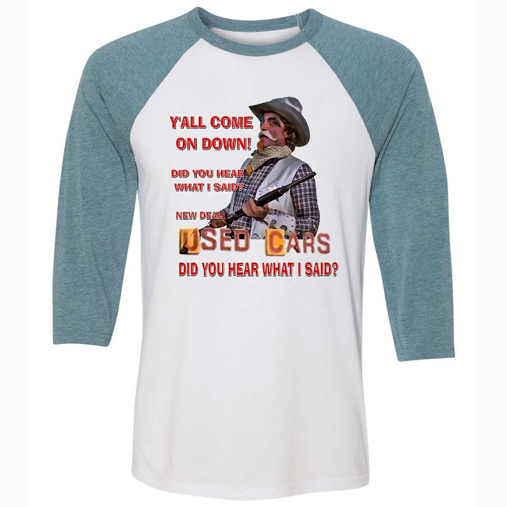 Unisex 3/4 Baseball Tee - 33H9Z88C - White/Denim - 3