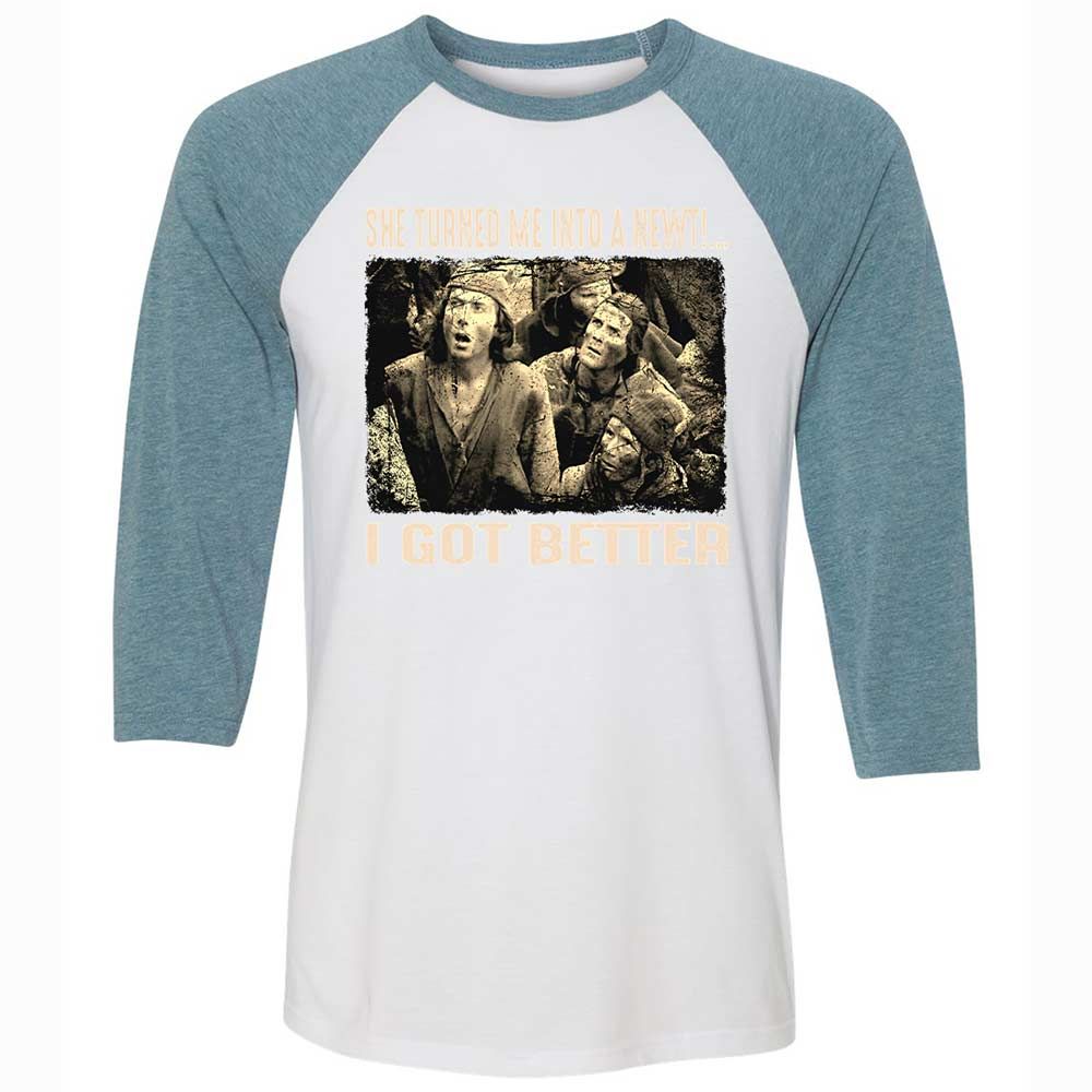 Unisex 3/4 Baseball Tee - ZK9PQXRE - White/Denim - 3