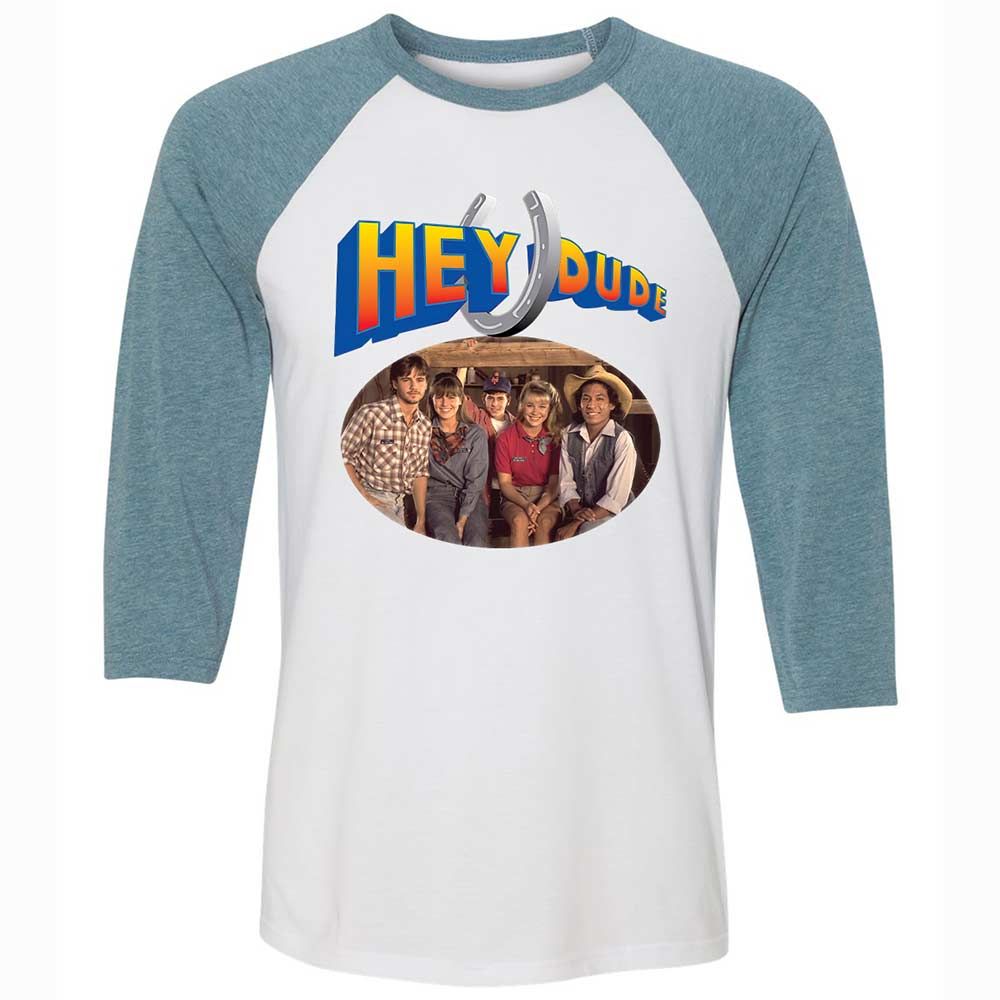 Unisex 3/4 Baseball Tee - AQ8P6JG7 - White/Denim - 3