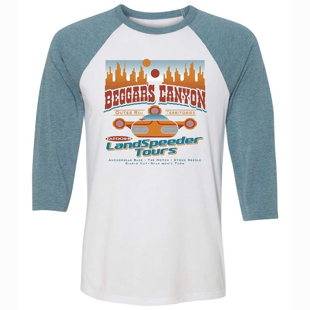 Unisex 3/4 Baseball Tee - RDATLYC8 - White/Denim - 3