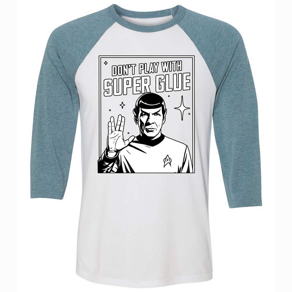 Unisex 3/4 Baseball Tee - BQHC8QQZ - White/Denim - 3