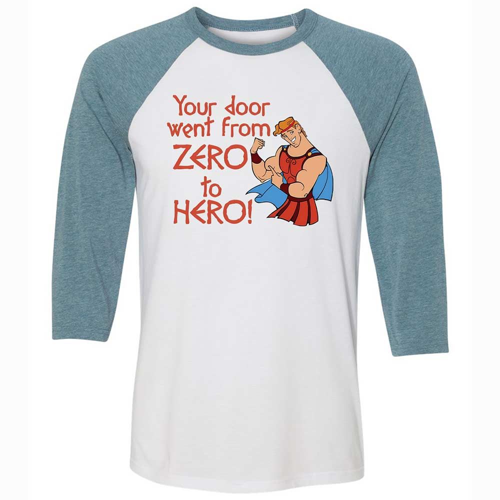 Unisex 3/4 Baseball Tee - 62UYDZUU - White/Denim - 3