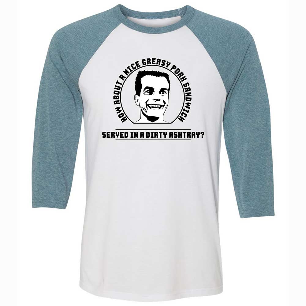 Unisex 3/4 Baseball Tee - 5X94EEDM - White/Denim - 3