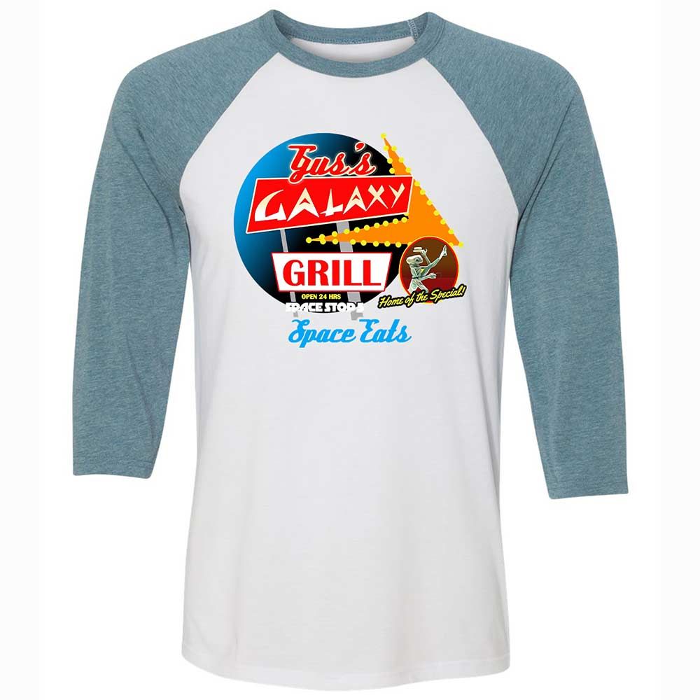 Unisex 3/4 Baseball Tee - BL7RLPRT - White/Denim - 3