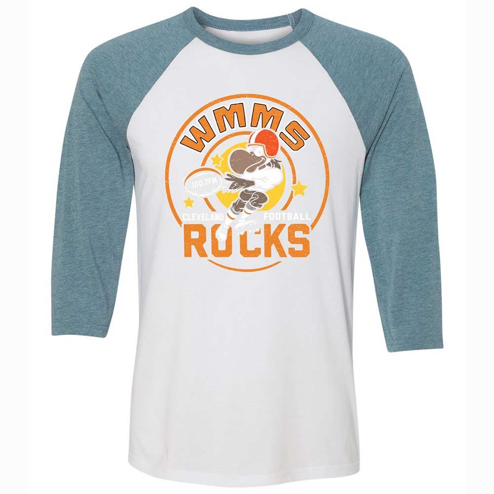 Unisex 3/4 Baseball Tee - PEVDMAJJ - White/Denim - 3