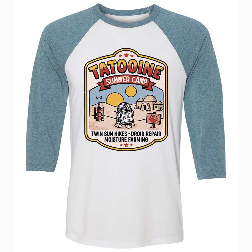 Unisex 3/4 Baseball Tee - Z24SRKC6 - White/Denim - 3