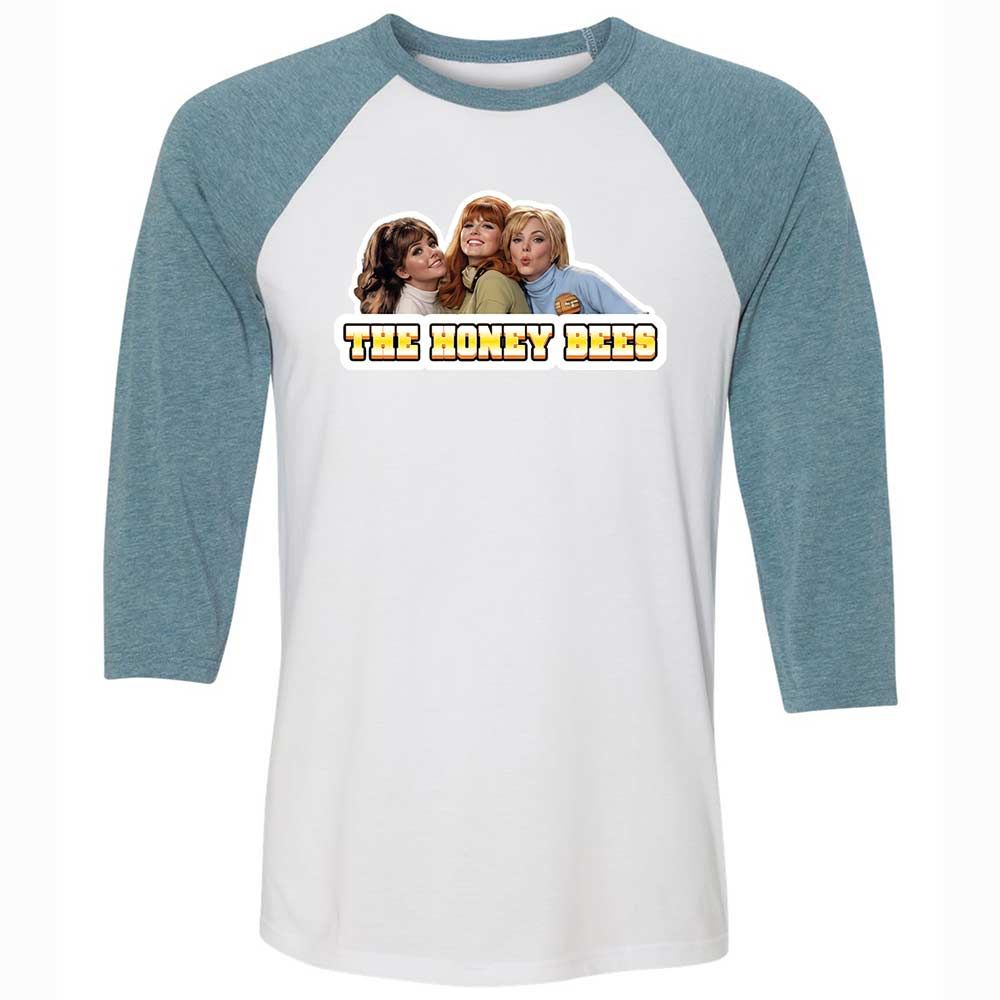 Unisex 3/4 Baseball Tee - E48RGWYZ - White/Denim - 3