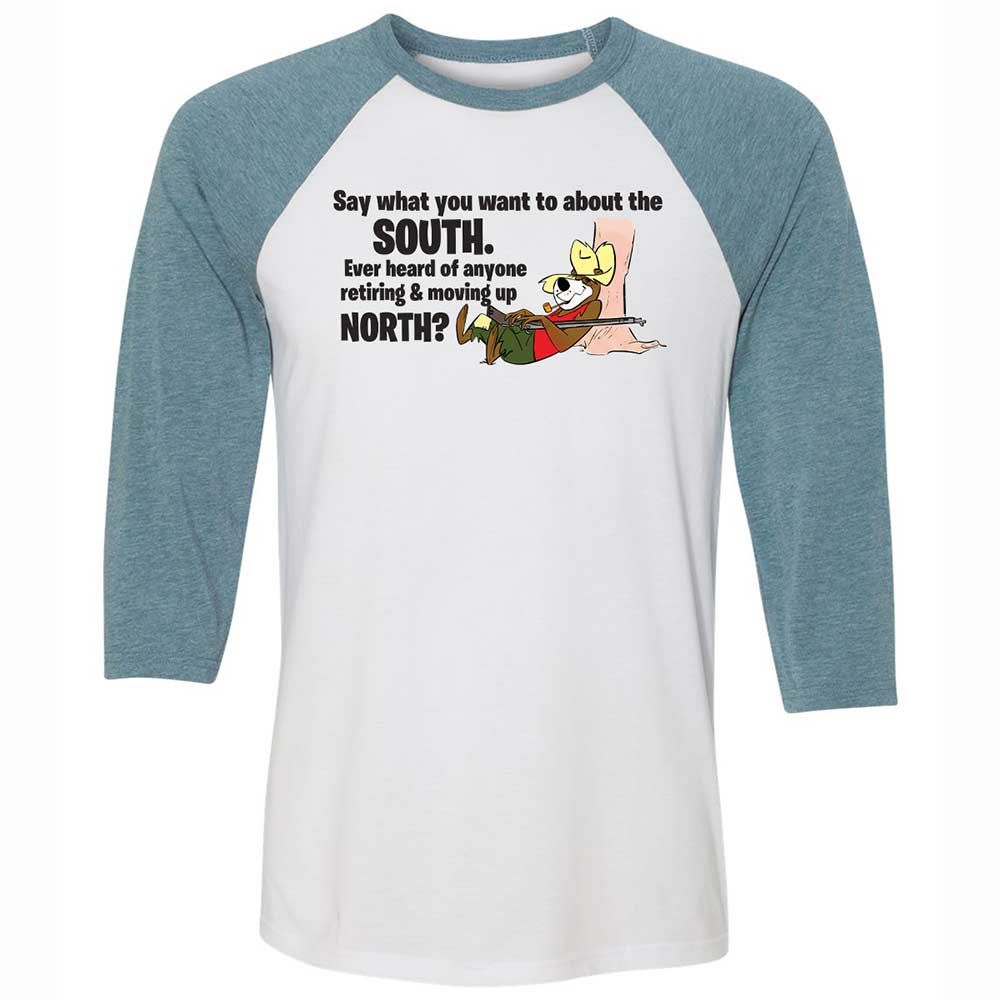 Unisex 3/4 Baseball Tee - JDN82QNK - White/Denim - 3