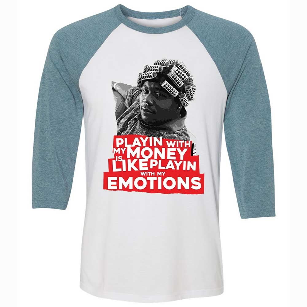 Unisex 3/4 Baseball Tee - JFY5HSYJ - White/Denim - 3