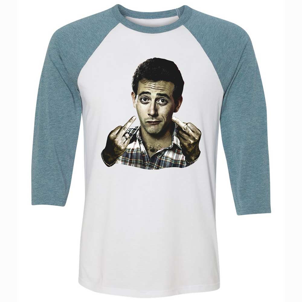 Unisex 3/4 Baseball Tee - GQDL9QPQ - White/Denim - 3