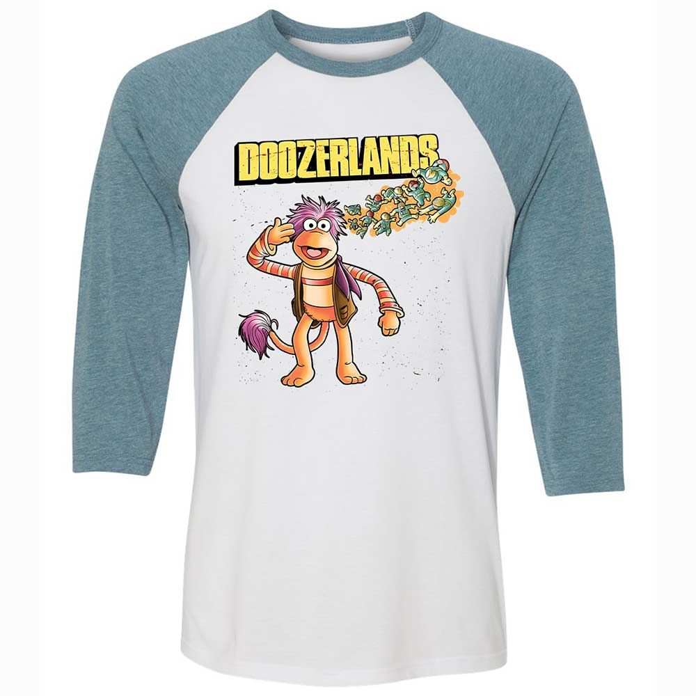 Unisex 3/4 Baseball Tee - ZV857GYX - White/Denim - 3
