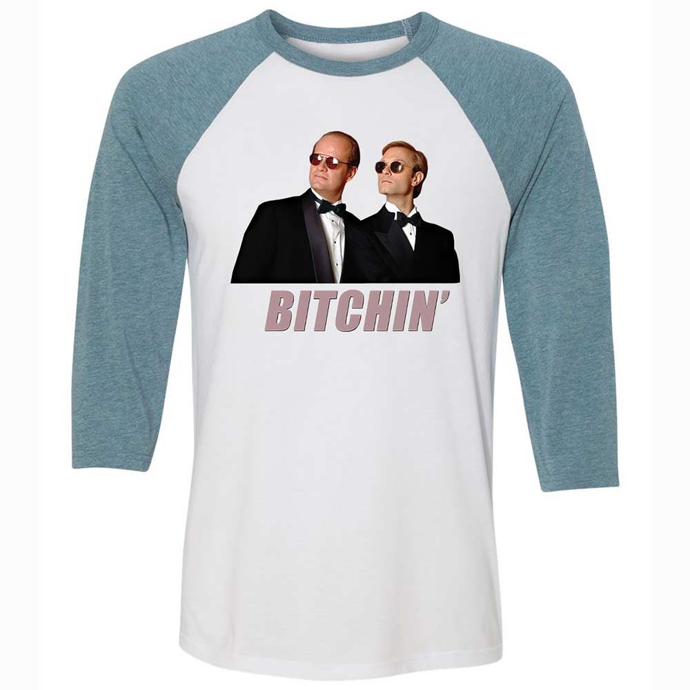 Unisex 3/4 Baseball Tee - 8SZU4A1W - White/Denim - 3