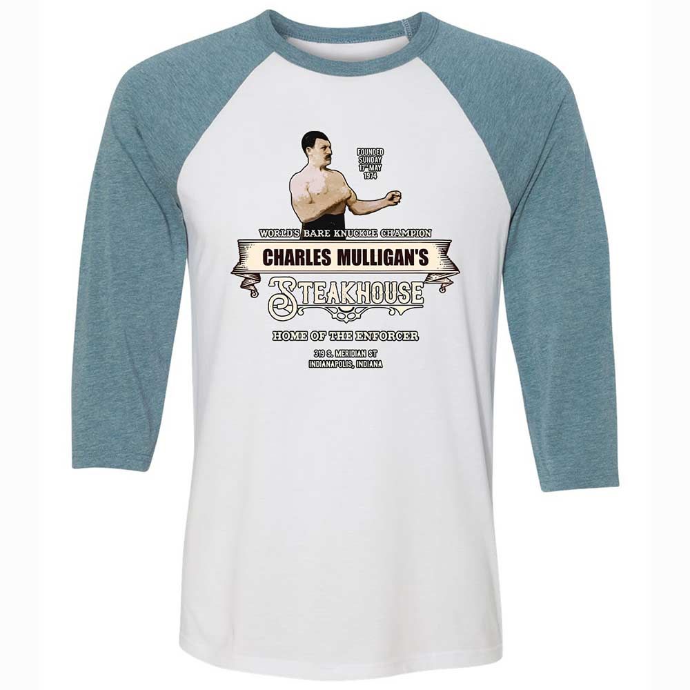 Unisex 3/4 Baseball Tee - M4SLX93K - White/Denim - 3