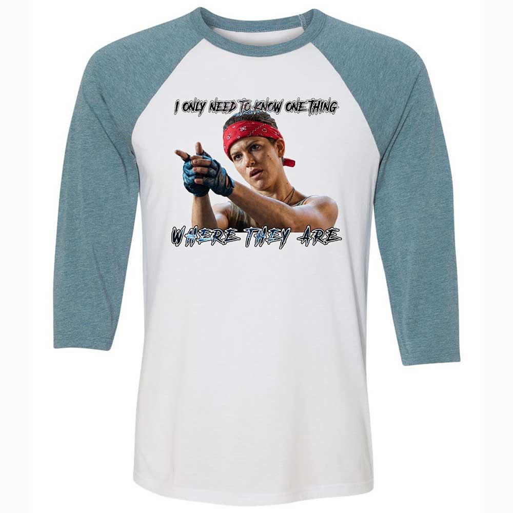 Unisex 3/4 Baseball Tee - G8NAAMDT - White/Denim - 3