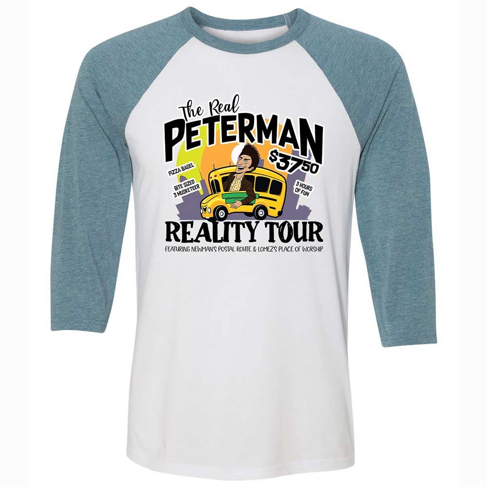 Unisex 3/4 Baseball Tee - F4L3YD14 - White/Denim - 3