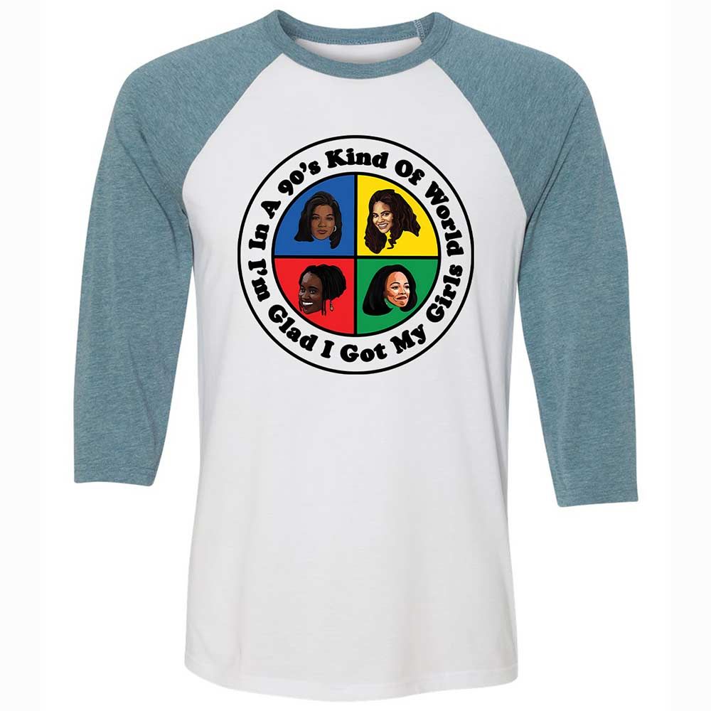 Unisex 3/4 Baseball Tee - NU8Y7QUH - White/Denim - 3