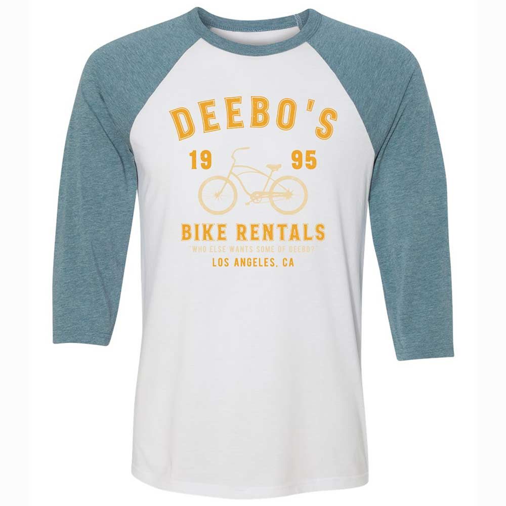 Unisex 3/4 Baseball Tee - K4M7YJ67 - White/Denim - 3