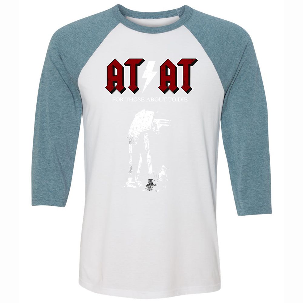 Unisex 3/4 Baseball Tee - 6UGWKATD - White/Denim - 3