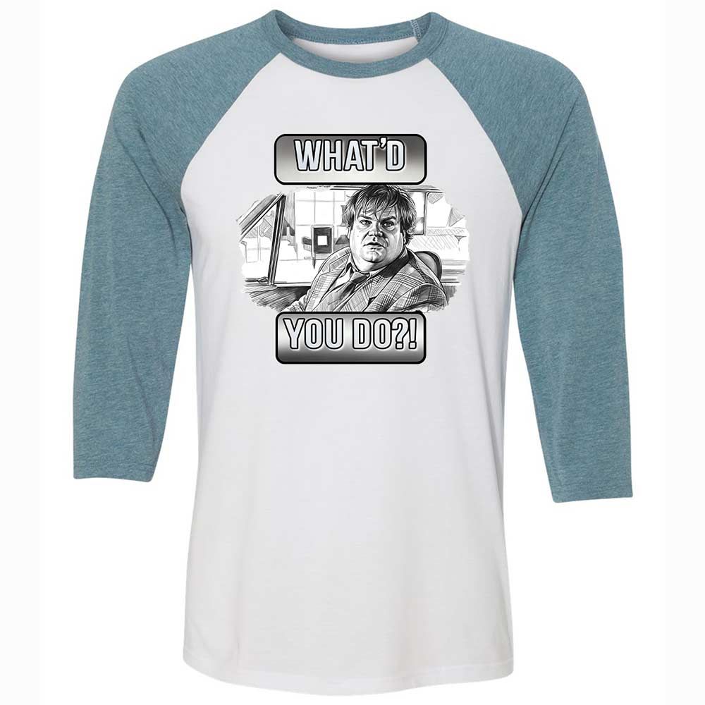 Unisex 3/4 Baseball Tee - G4ECGWT4 - White/Denim - 3
