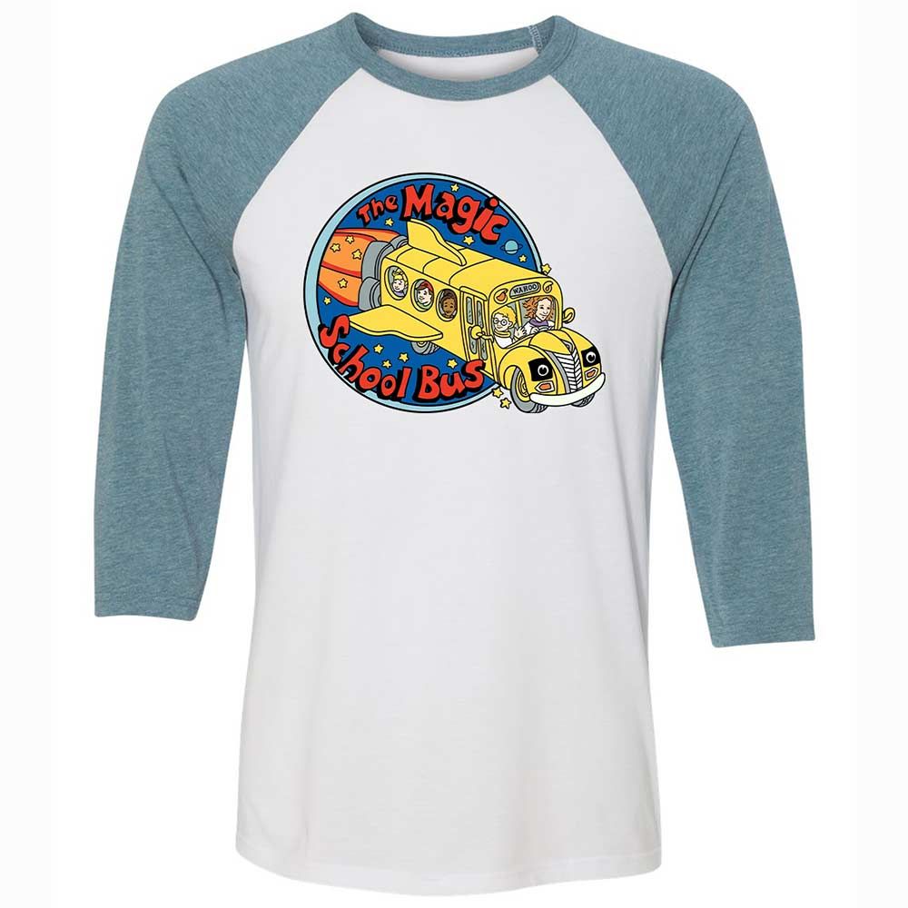 Unisex 3/4 Baseball Tee - 348BUMC6 - White/Denim - 3