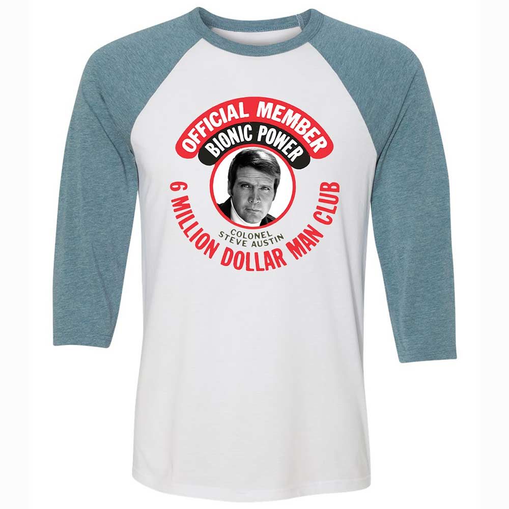 Unisex 3/4 Baseball Tee - KY1M2YQ9 - White/Denim - 3