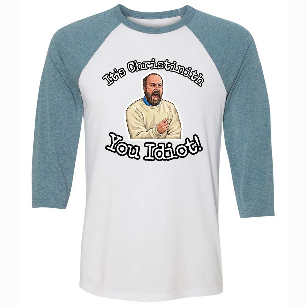 Unisex 3/4 Baseball Tee - 3BCMWN85 - White/Denim - 3