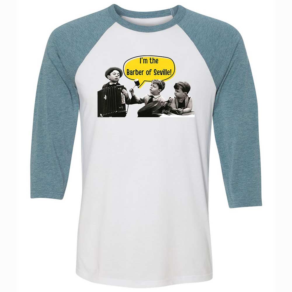 Unisex 3/4 Baseball Tee - 32ZFRBC5 - White/Denim - 3