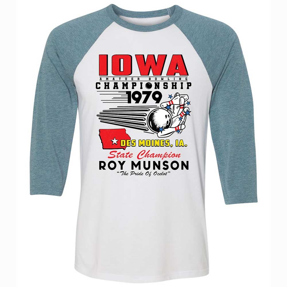 Unisex 3/4 Baseball Tee - 4E6Q2T9U - White/Denim - 3