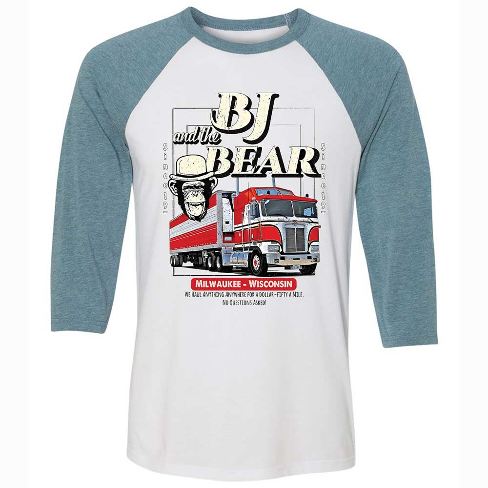 Unisex 3/4 Baseball Tee - 2X6Z6F2X - White/Denim - 3